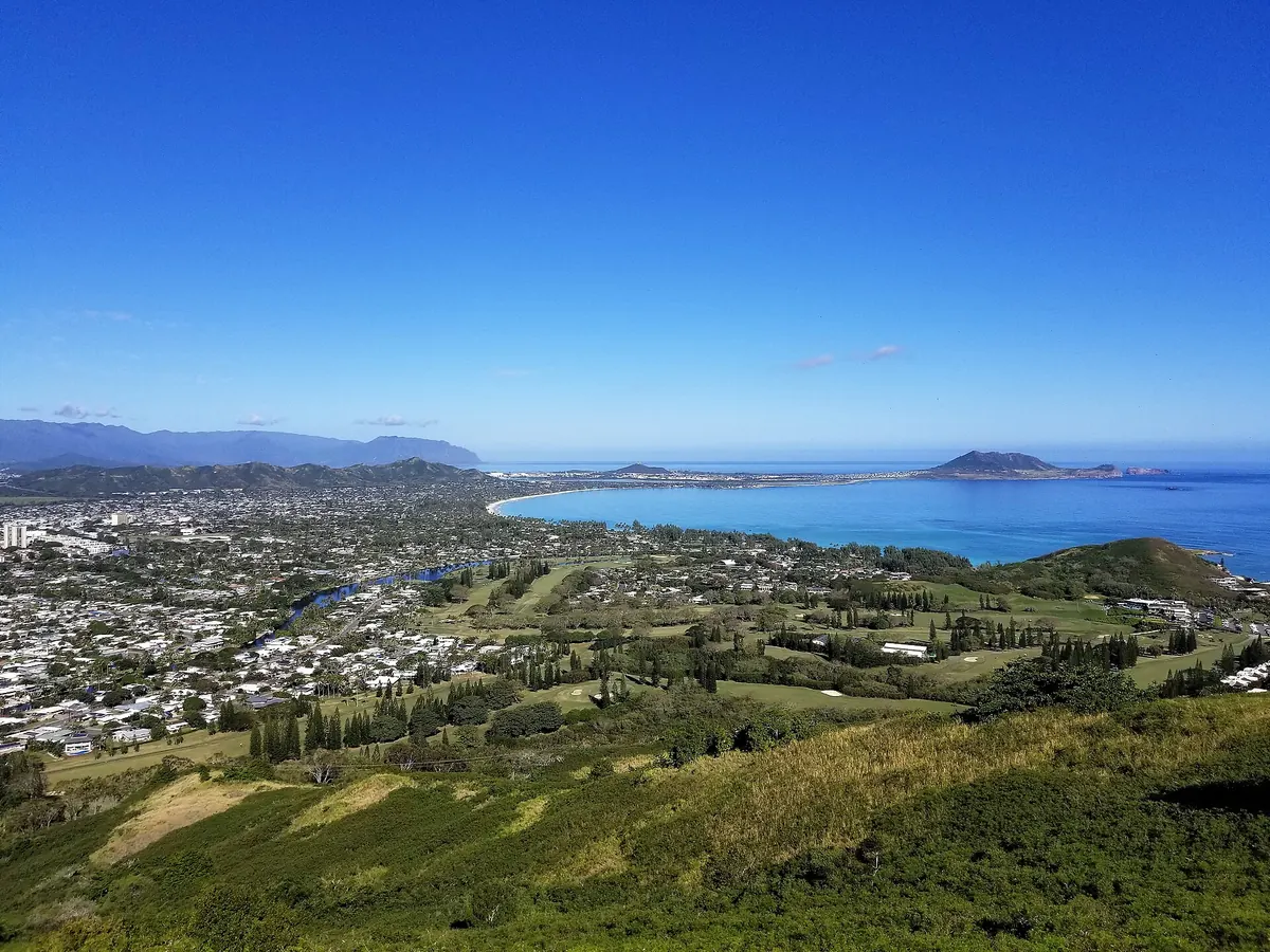 Kailua town and Kailua Bay on Windward O'ahu